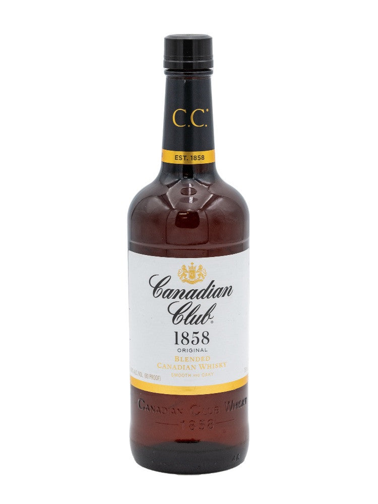 Canadian Club 80 Proof 1858 Original Blended Canadian Whisky Bottle