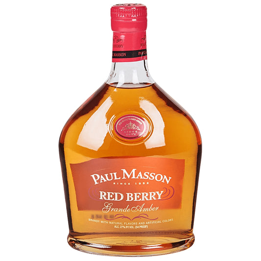 Paul Masson Red Berry Grande Amber Brandy Bottle