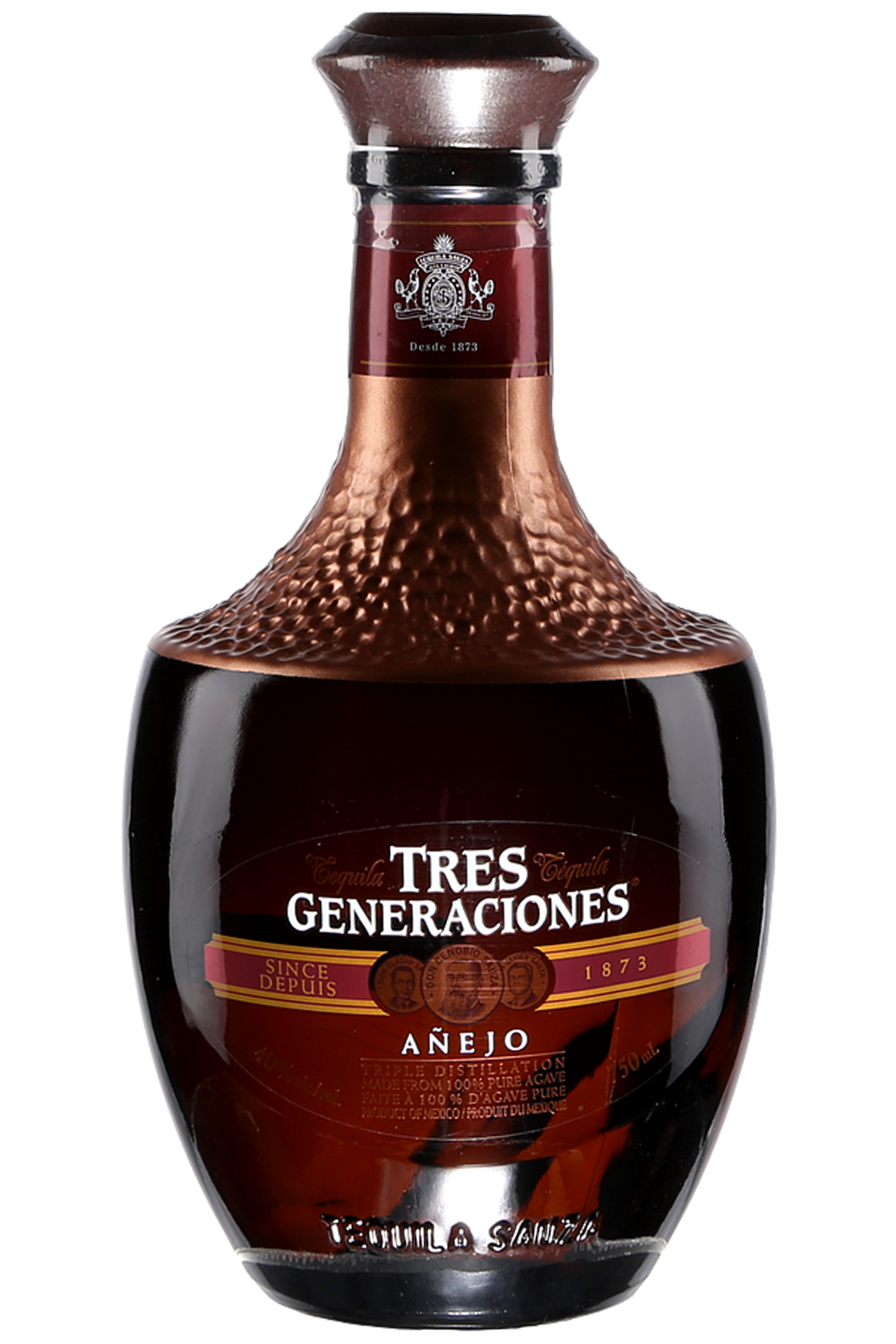 Sauza Tres Generaciones 80 Proof Anejo Tequila Bottle