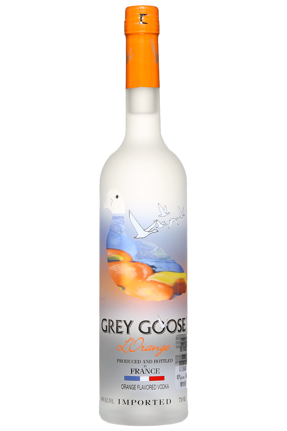 Grey Goose Orange Flavored 80 Proof Vodka Bottle