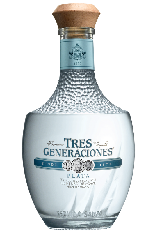 Tres Generaciones 80 Proof Plata Tequila Bottle