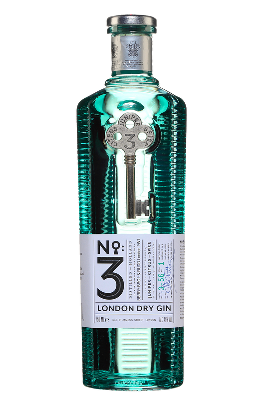 No.3 Juniper Citrus Spice 92 Proof London Dry Gin Bottle