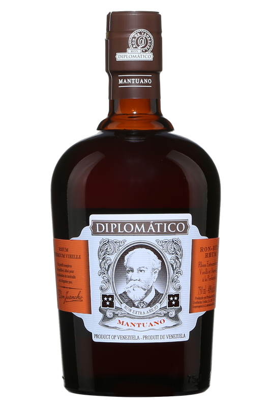 Diplomatico 80 Proof Mantuano Extra Añejo Dark Rum Bottle