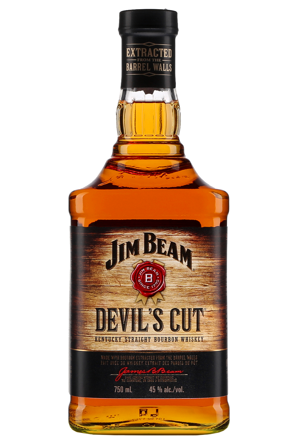 Jim Beam Devil's Cut 90 Proof Kentucky Straight Bourbon Whiskey Bottle