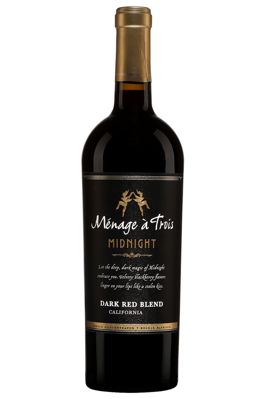 Ménage à Trois Wines Midnight Dark Red Blend Wine Bottle California