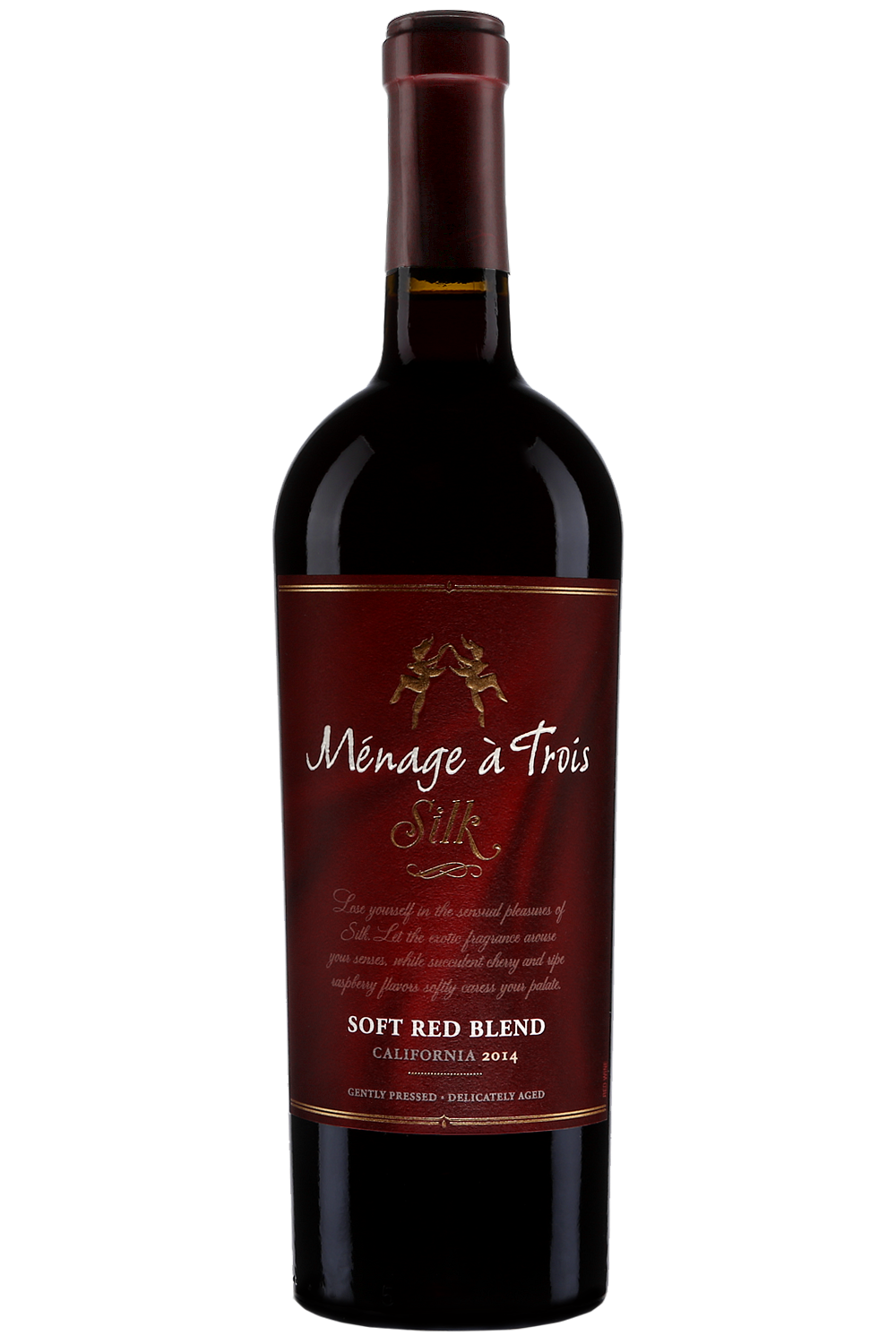 Ménage à Trois Wines Silk Soft Red Blend Wine Bottle California