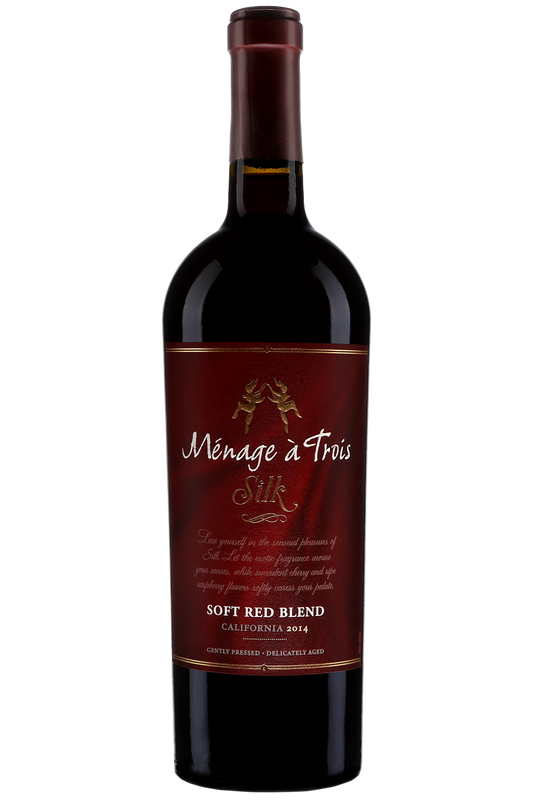 Ménage à Trois Wines Silk Soft Red Blend Wine Bottle California