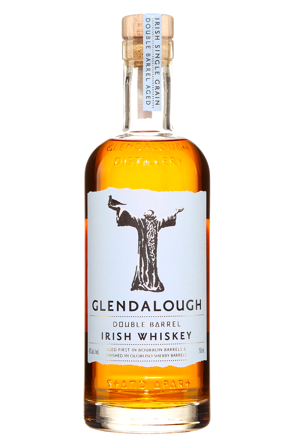 Glendalough 84 Proof Double Barrel Irish Whiskey Bottle