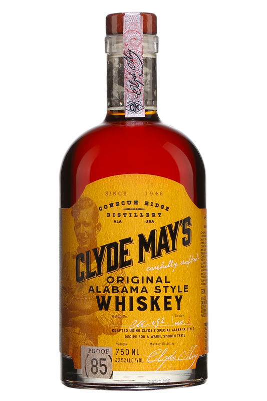 Clyde May's 85 Proof Alabama Style Whiskey Bottle