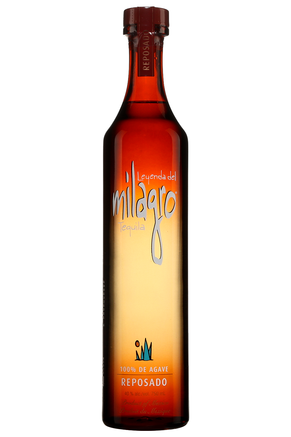 Milagro 80 Proof Reposado Tequila Bottle