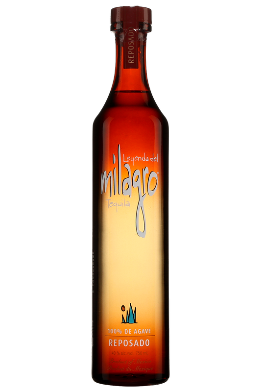 Milagro 80 Proof Reposado Tequila Bottle