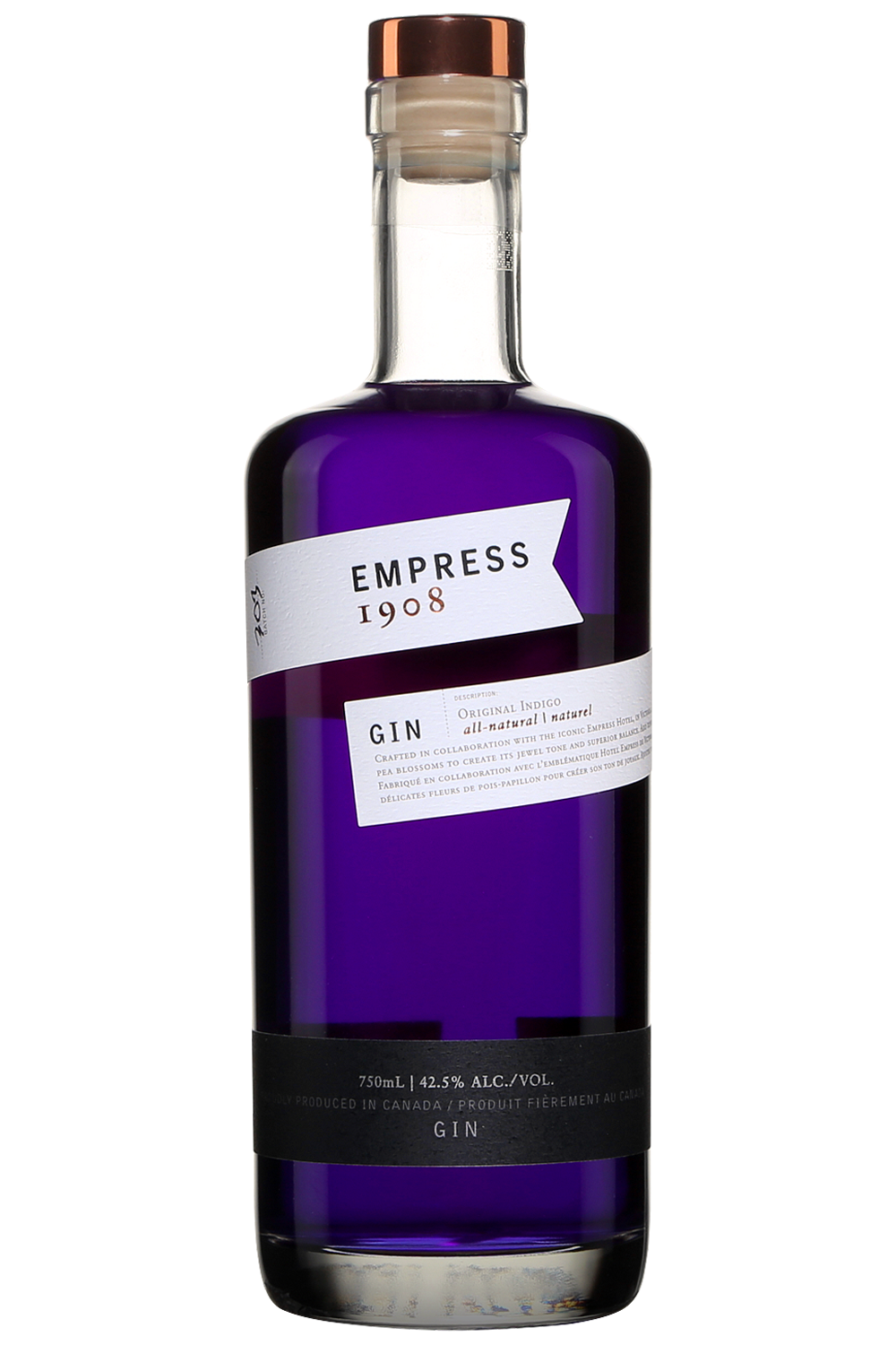 Empress 1908 85 Proof Indigo Gin Bottle