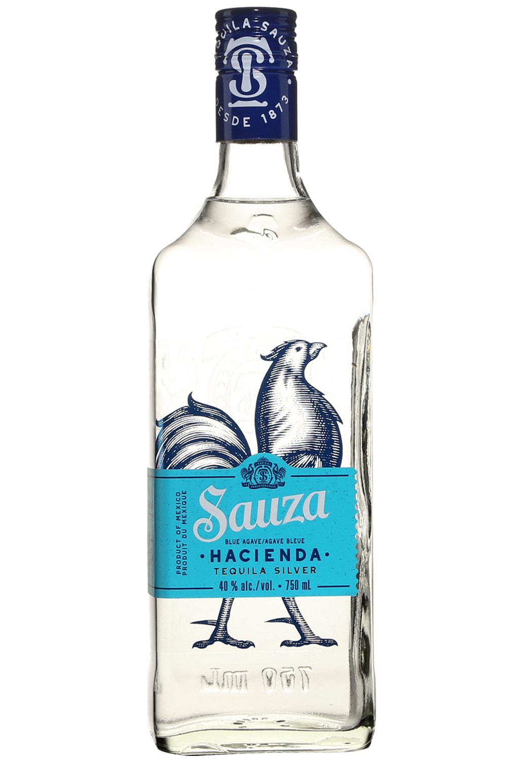 Sauza 80 Proof Hacienda Silver Tequila Bottle