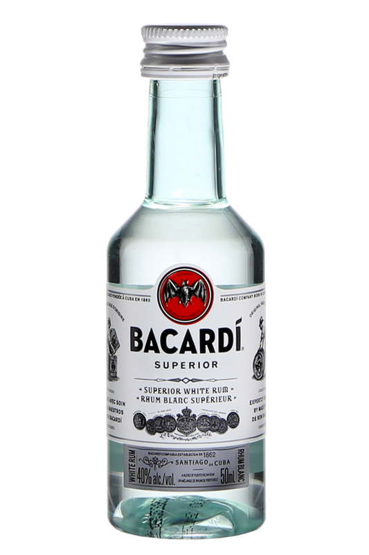 Bacardi Superior 80 Proof White Rum Bottle