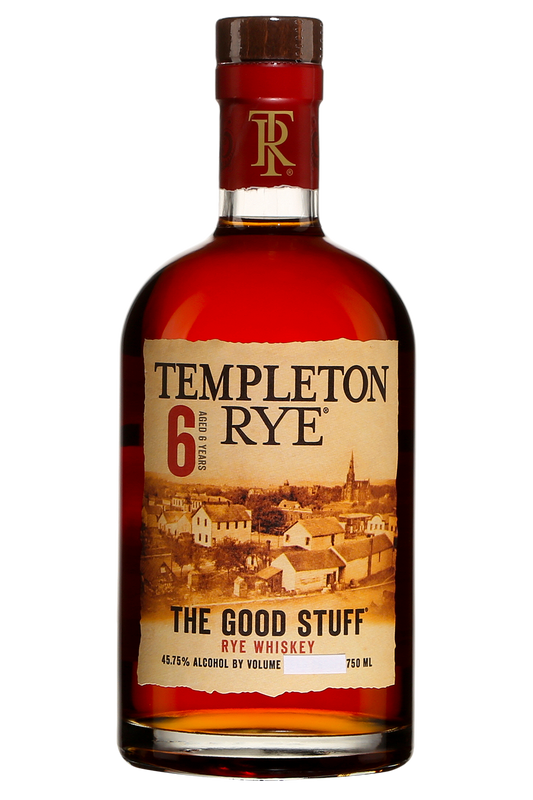 Templeton Aged 6 Years 91.5 Proof Rye Whiskey Bottle