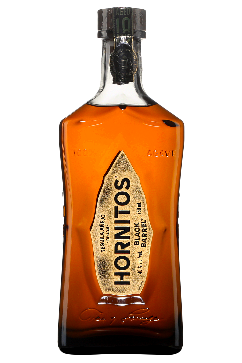 Hornitos Black Barrel Añejo Tequila Bottle