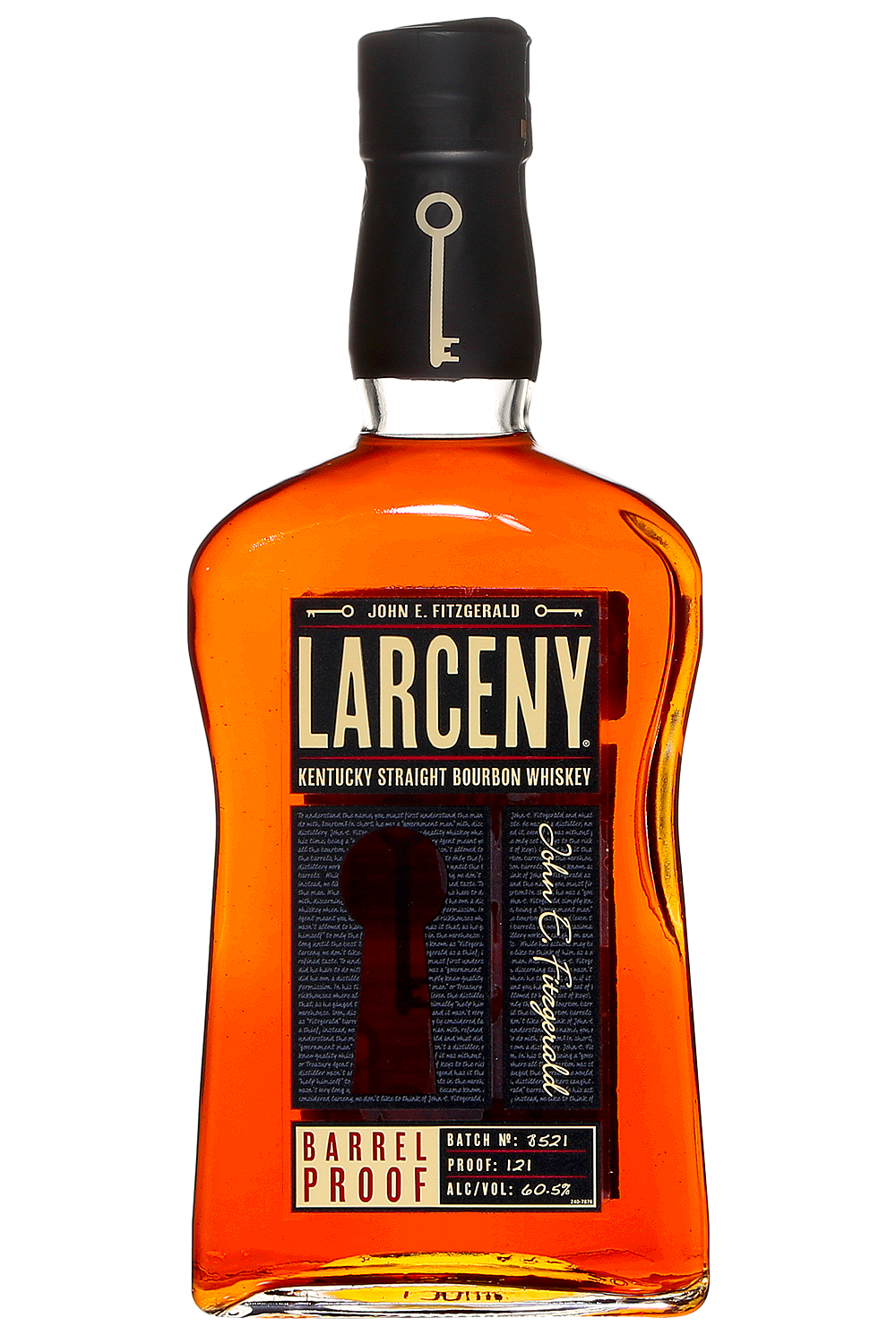 Larceny 123.2 Barrel Proof Kentucky Straight Bourbon Whiskey Bottle