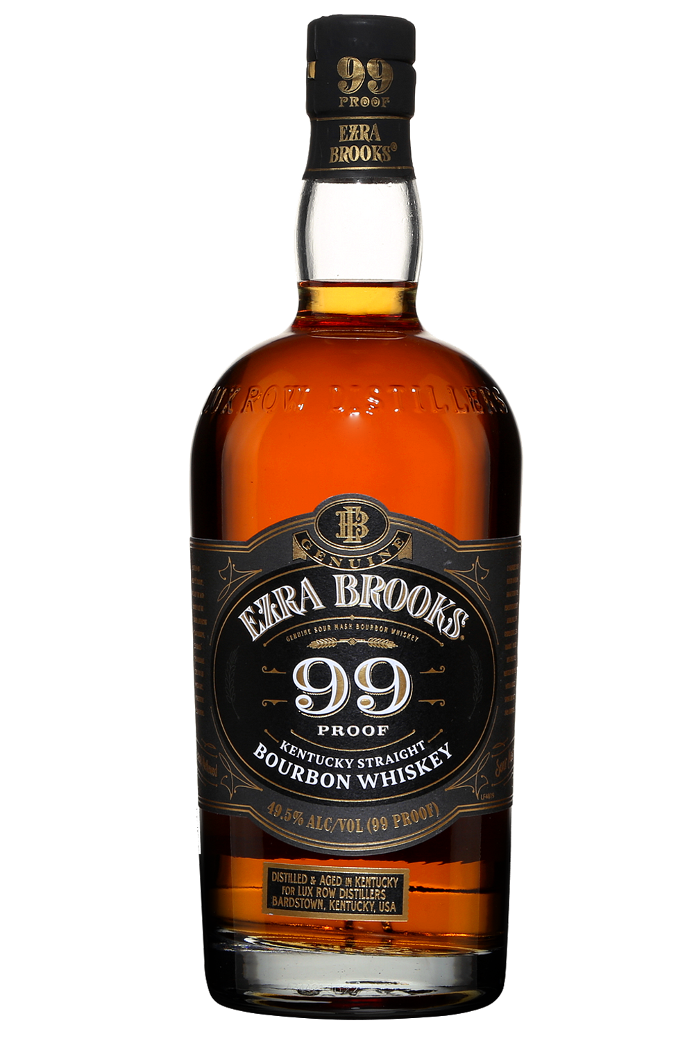 Ezra Brooks 99 Proof Kentucky Straight  Bourbon Whiskey Bottle