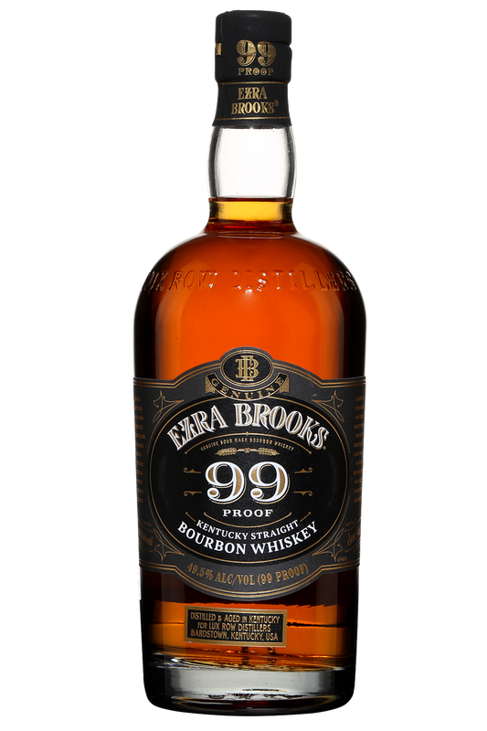 Ezra Brooks 99 Proof Kentucky Straight  Bourbon Whiskey Bottle