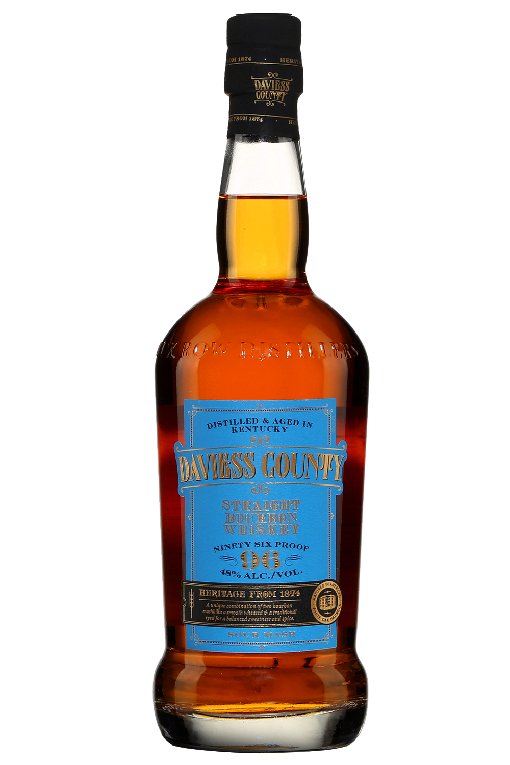 Daviess County 96 Proof Kentucky Straight Bourbon Whiskey Bottle