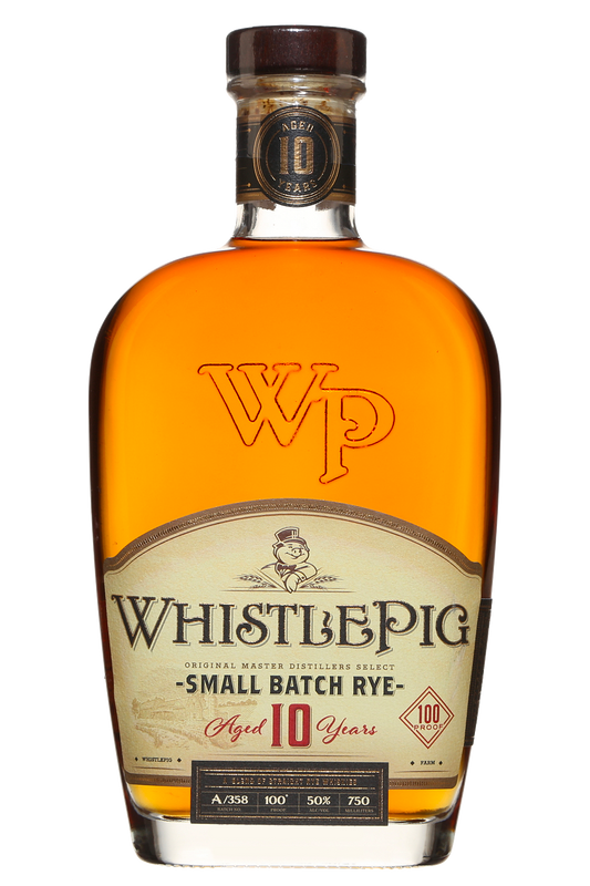 WhistlePig 10 Years Aged Rye Whiskey Bottle