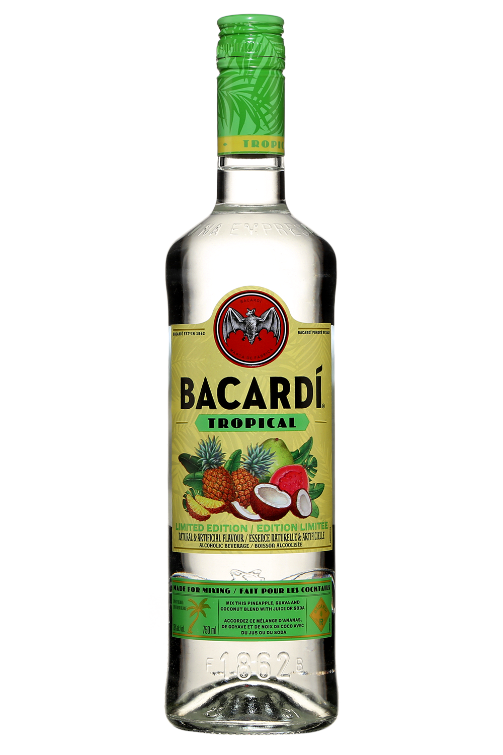 Bacardi Gluten Free Limited Edition Tropical Rum Bottle