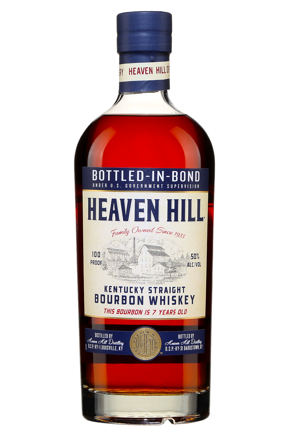 Heaven Hill 100 Proof Kentucky Straight Bourbon Whiskey 7 Year Old Bottle