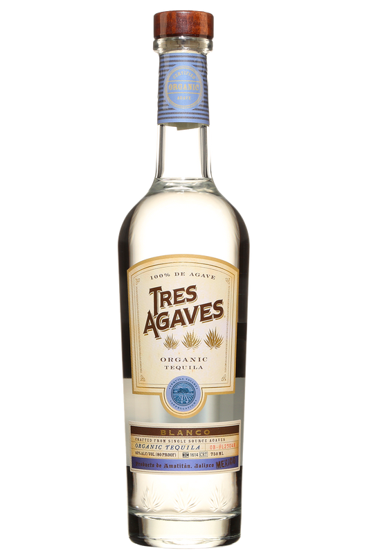 Tres Agaves Organic 80 Proof Blanco Tequila Bottle