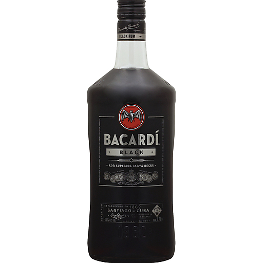 Bacardi 80 Proof Black Rum Bottle