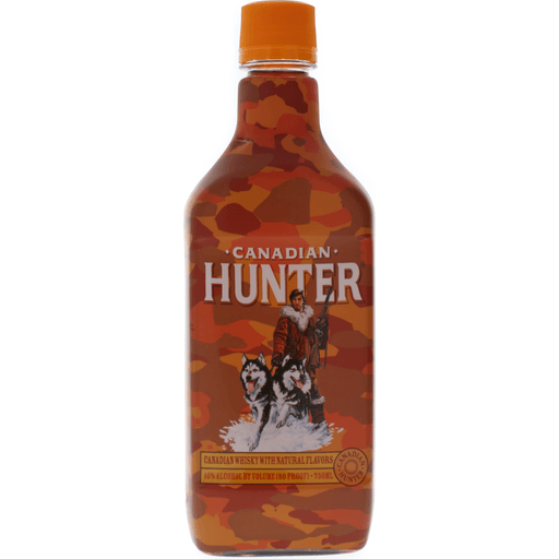 Canadian Hunter Camo 80 Proof Blended Whisky Bottle