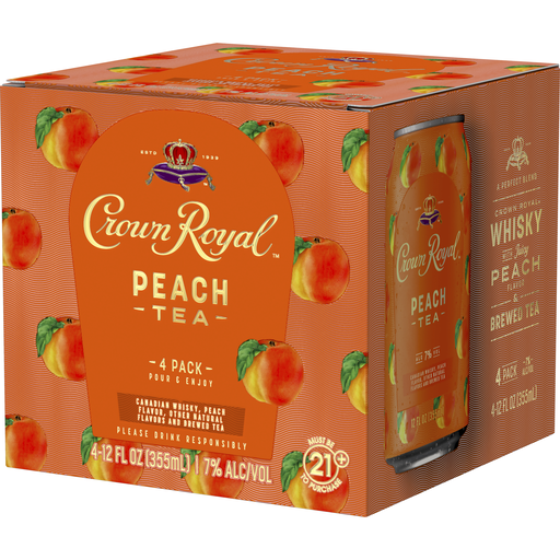 Crown Royal Peach & Iced Tea Whiskey Cocktail Cans