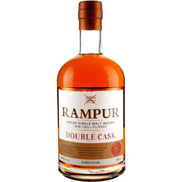 Rampur Double Cask Indian Single Malt Whiskey Bottle