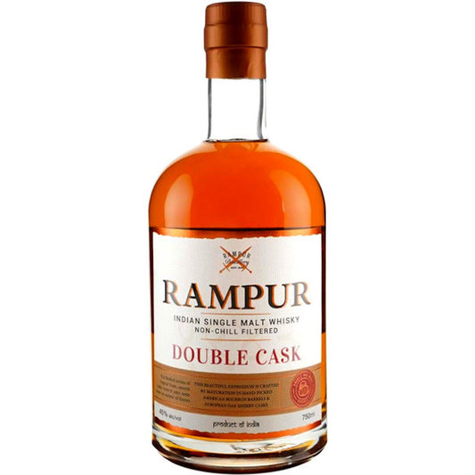 Rampur Double Cask Indian Single Malt Whiskey Bottle