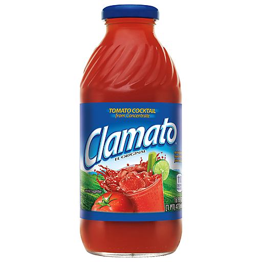 Clamato Original Tomato Cocktail Glass Bottle