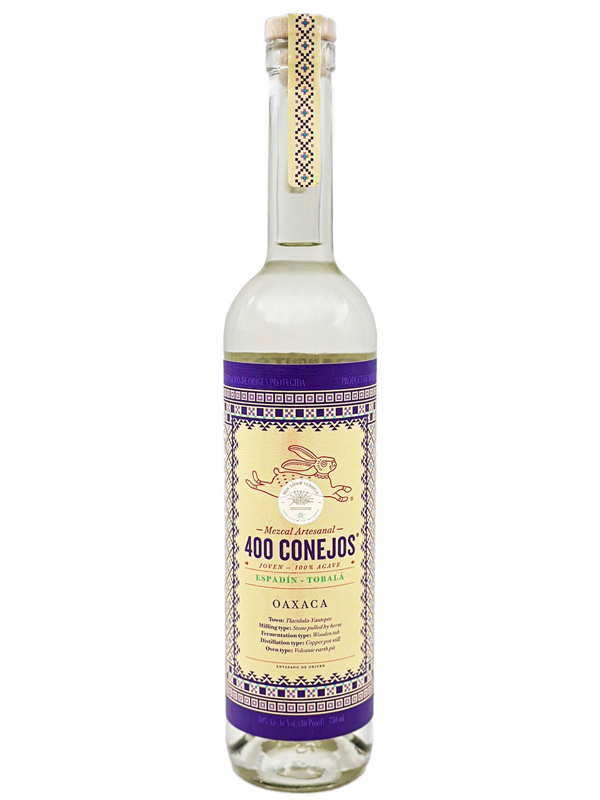 400 Conejos 80 Proof Espadin Cuishe Agave Mezcal Bottle