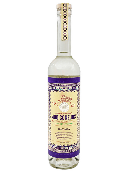 400 Conejos 80 Proof Espadin Cuishe Agave Mezcal Bottle