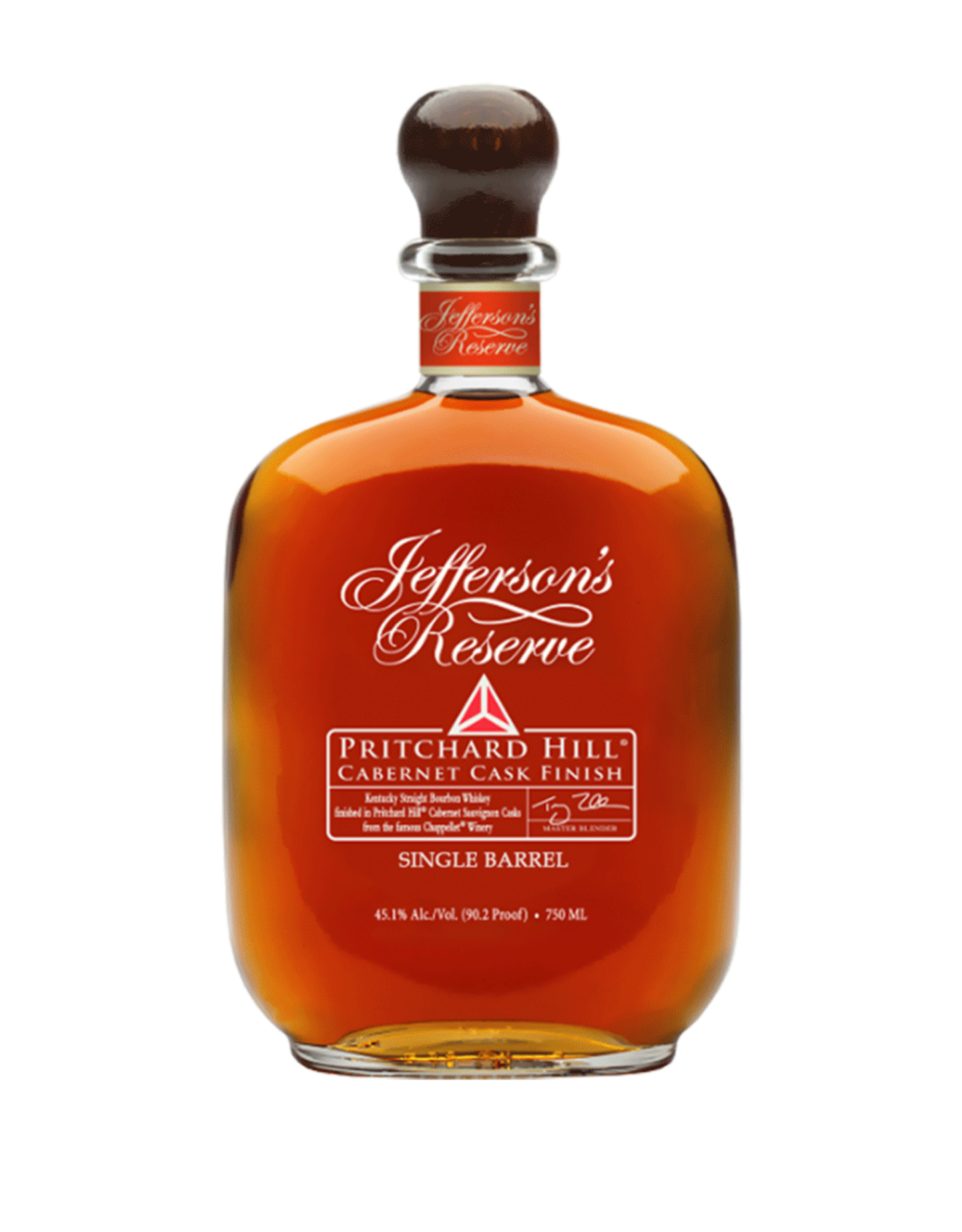 Jefferson's 90.2 Proof Reserve Pritchard Hill Cabernet Cask Finish Bourbon Whiskey Bottle