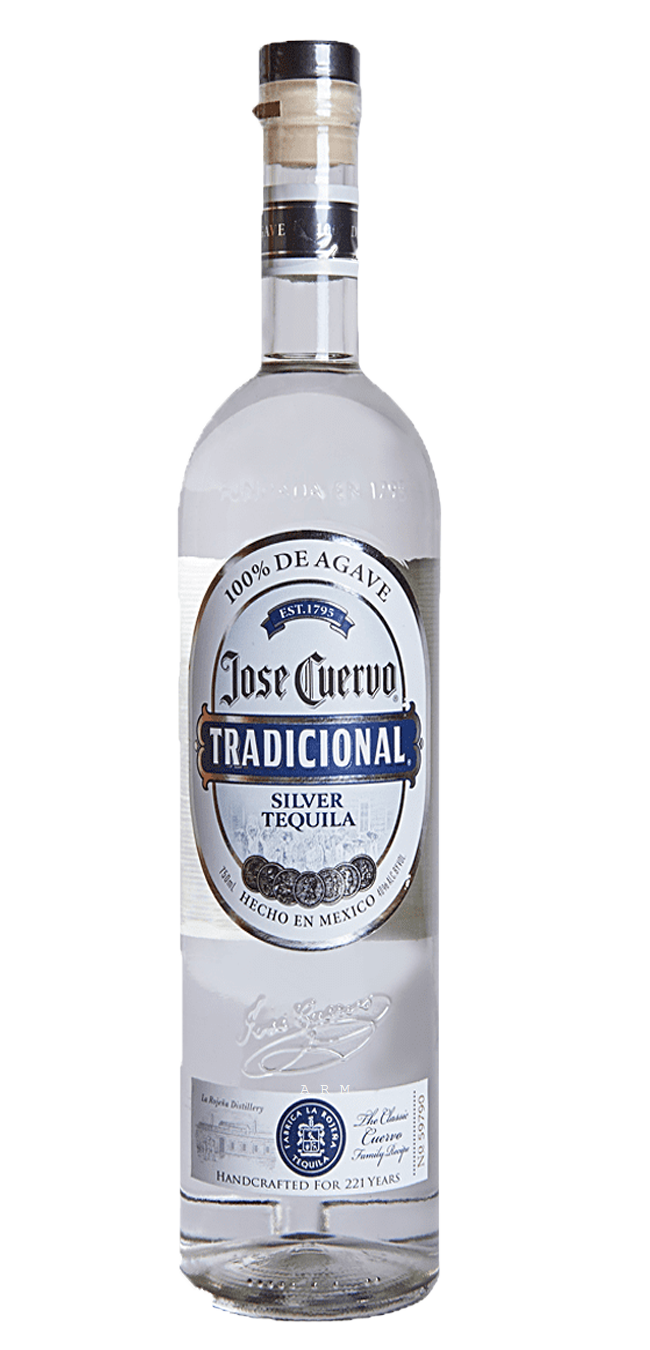 Jose Cuervo 80 Proof Tradicional Plata Tequila Bottle