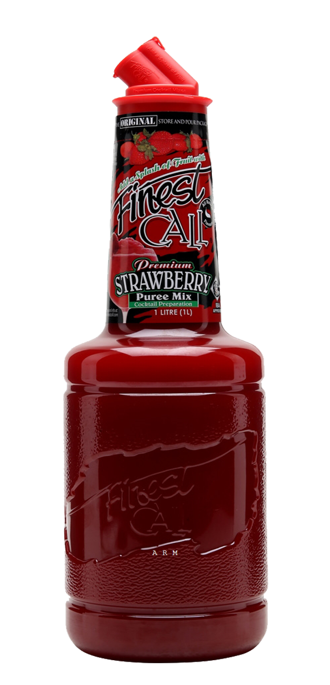 Finest Call Premium Strawberry Puree Cocktail Mix Bottle