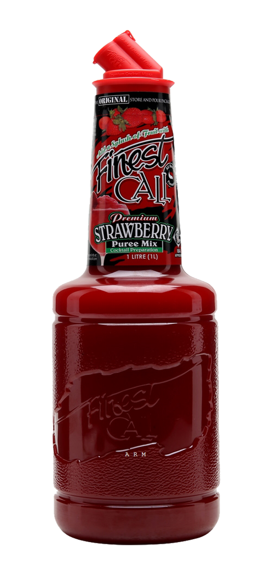 Finest Call Premium Strawberry Puree Cocktail Mix Bottle