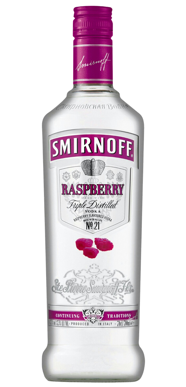 Smirnoff Raspberry Vodka Bottle