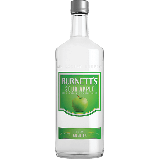 Burnett's Sour Apple Vodka Bottle