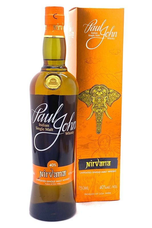 Paul John 80 Proof Nirvana Indian Single Malt Whiskey Bottle