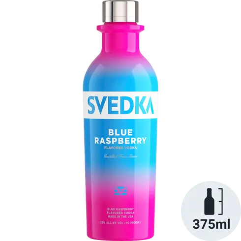 Svedka Blue Raspberry Vodka Bottle