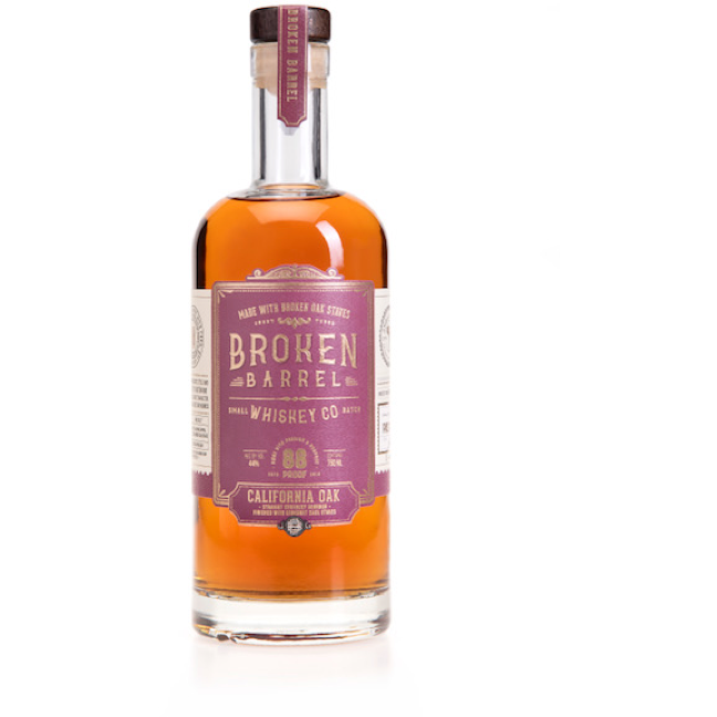 Broken Barrel 88 Proof California Oak Bourbon Bottle