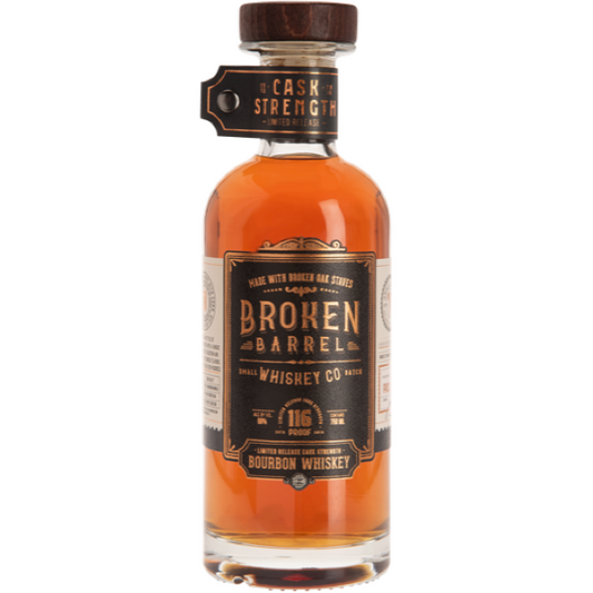 Infuse Broken Barrel Cask Strength Bourbon Whiskey Bottle