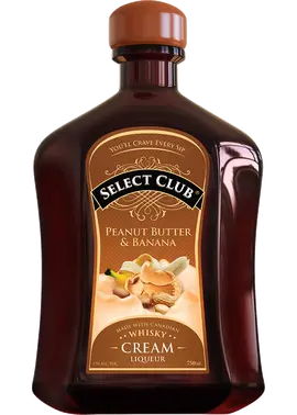 Select Club Peanut Butter & Banana Cream Liqueur Bottle