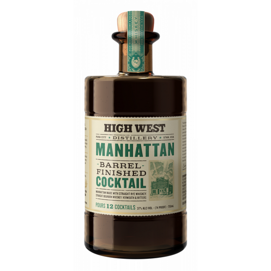 High West Manhattan Barrel Finished Whiskey Cocktail Bottle