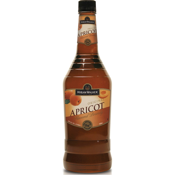 Hiram Walker Apricot Brandy Bottle