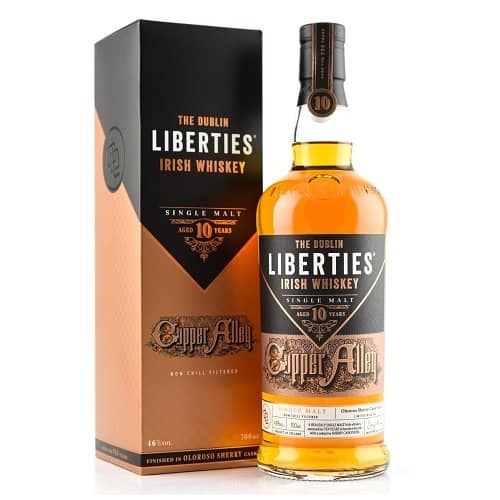 The Dublin Liberties 92 Proof Copper Alley Aged 10 Years Single Malt Irish Whiskey Bottle